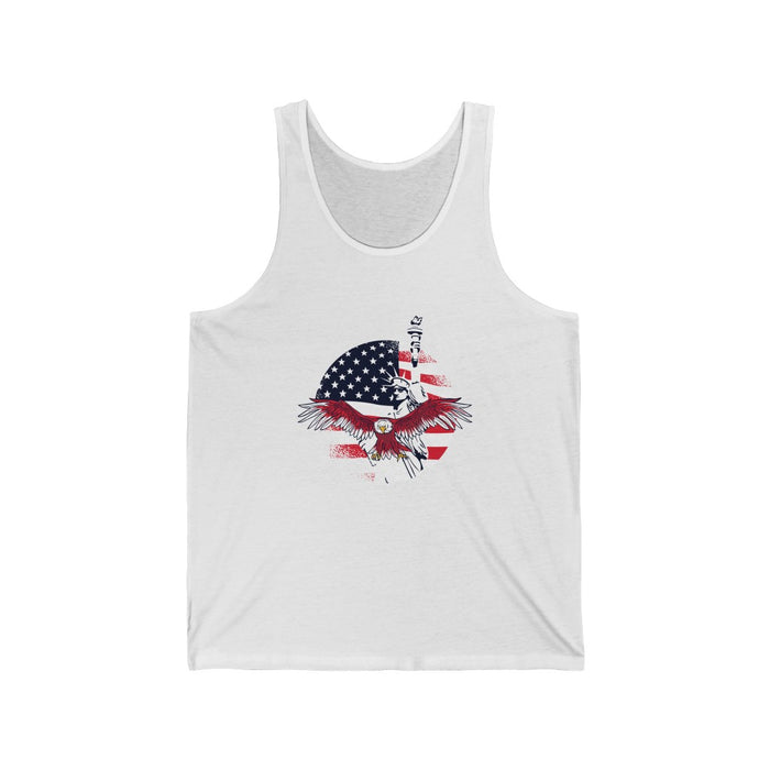 4th of July Tank Tops | American Flag Eagle Unisex Tank Top | sumoearth 🌎