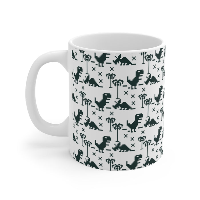 Dinosaur Coffee Mugs | Pixelated Dinosaur Coffee Mug | sumoearth 🌎