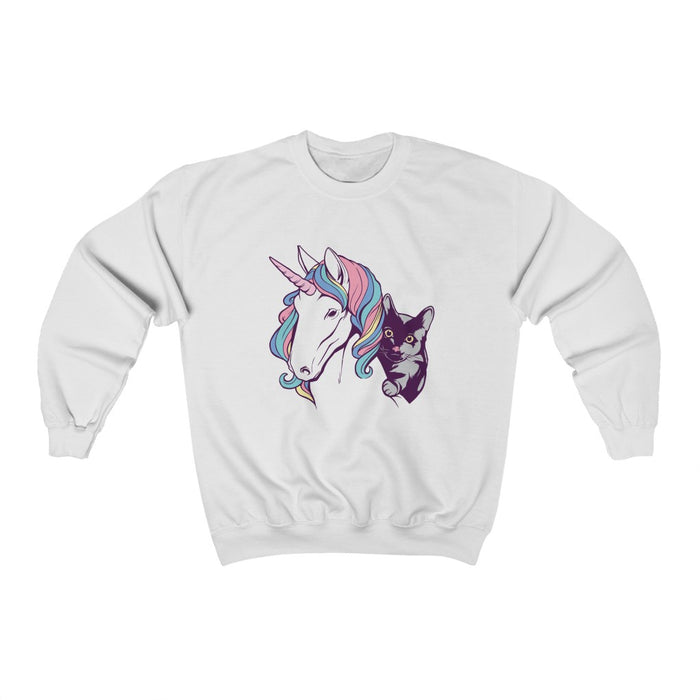 Unicorn and Cat Unisex Sweatshirt