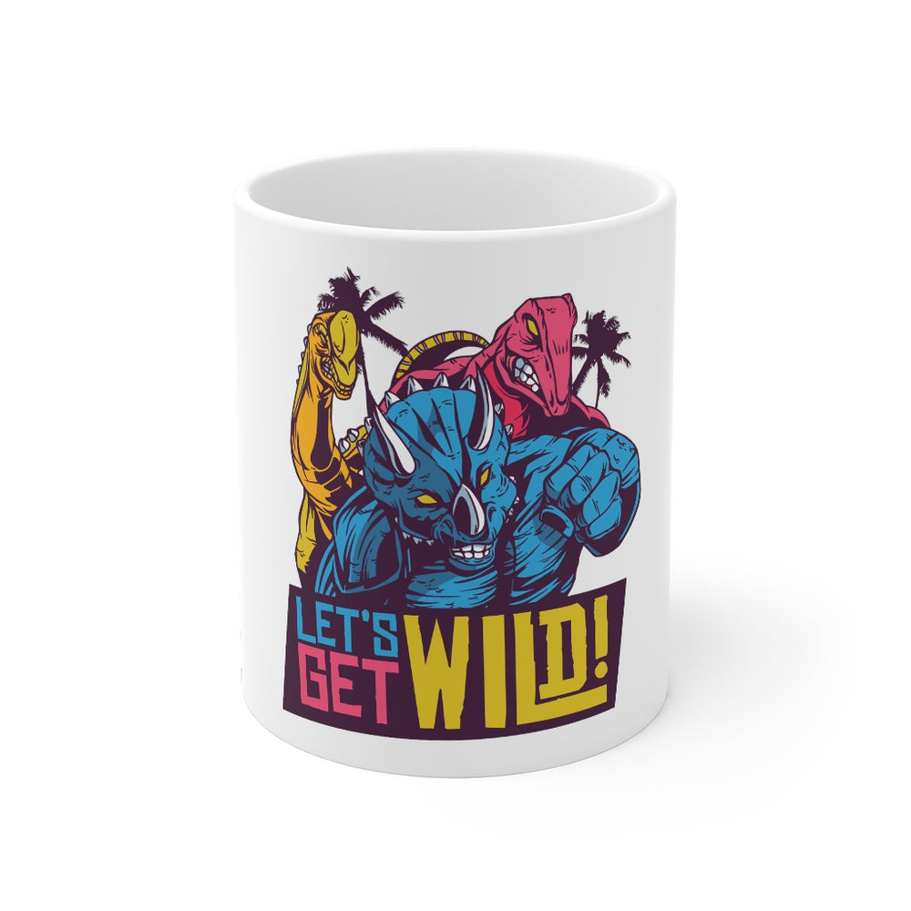 Dinosaur Coffee Mugs | Let's Get Wild Coffee Mug | Dinosaur Coffee Mug | sumoearth 🌎