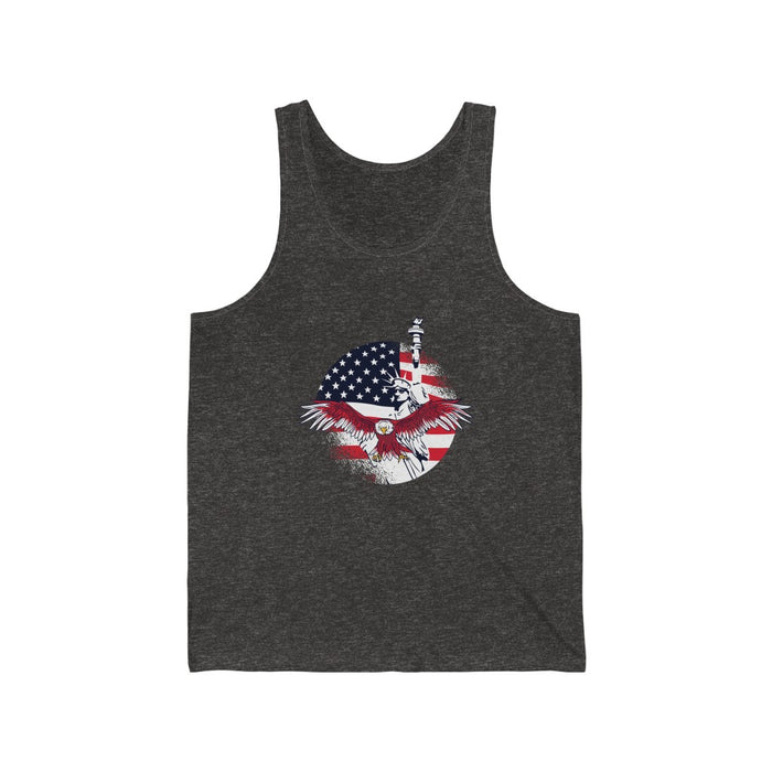 4th of July Tank Tops | American Flag Eagle Unisex Tank Top | sumoearth 🌎