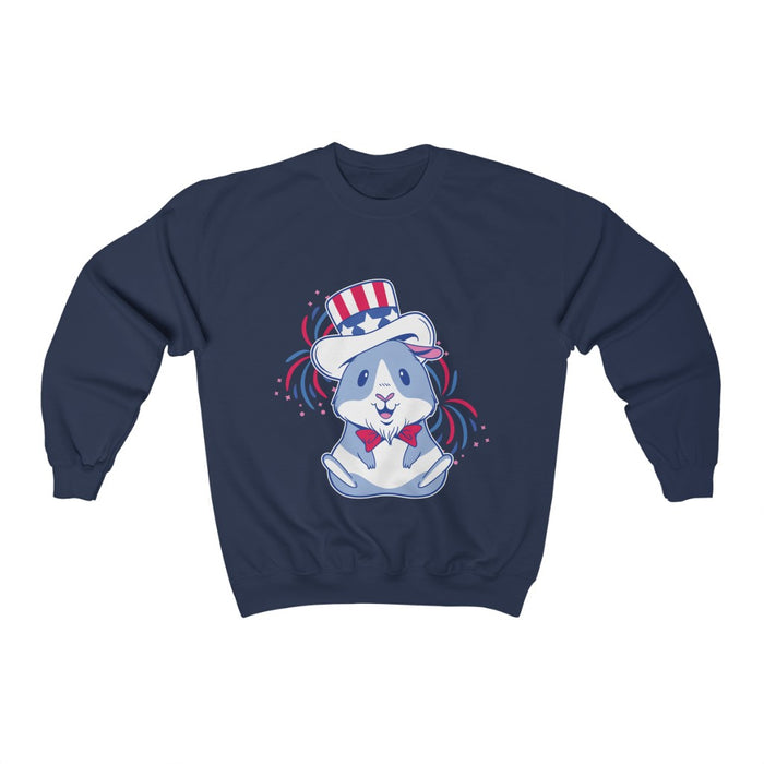 4th of July Unisex Sweatshirts | Patriotic Guinea Pig Unisex Sweatshirt | sumoearth 🌎