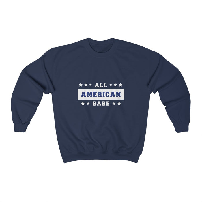 4th of July Unisex Sweatshirts | All American Babe Unisex Sweatshirt | sumoearth 🌎