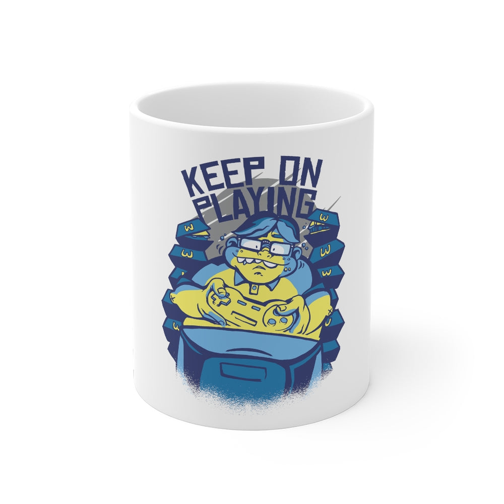 Gamer Coffee Mug | Keep On Playing | Gamer Coffee Mug | sumoearth 🌎