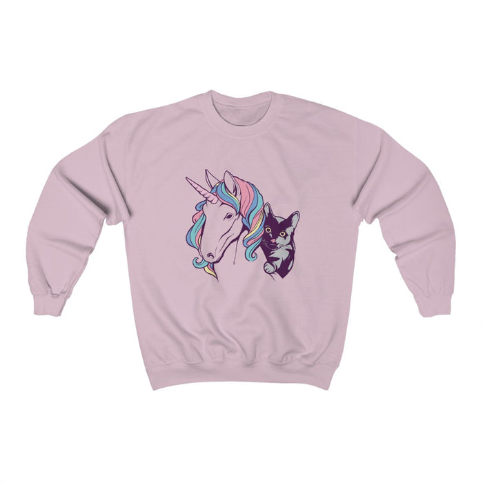 Unicorn and Cat Unisex Sweatshirt