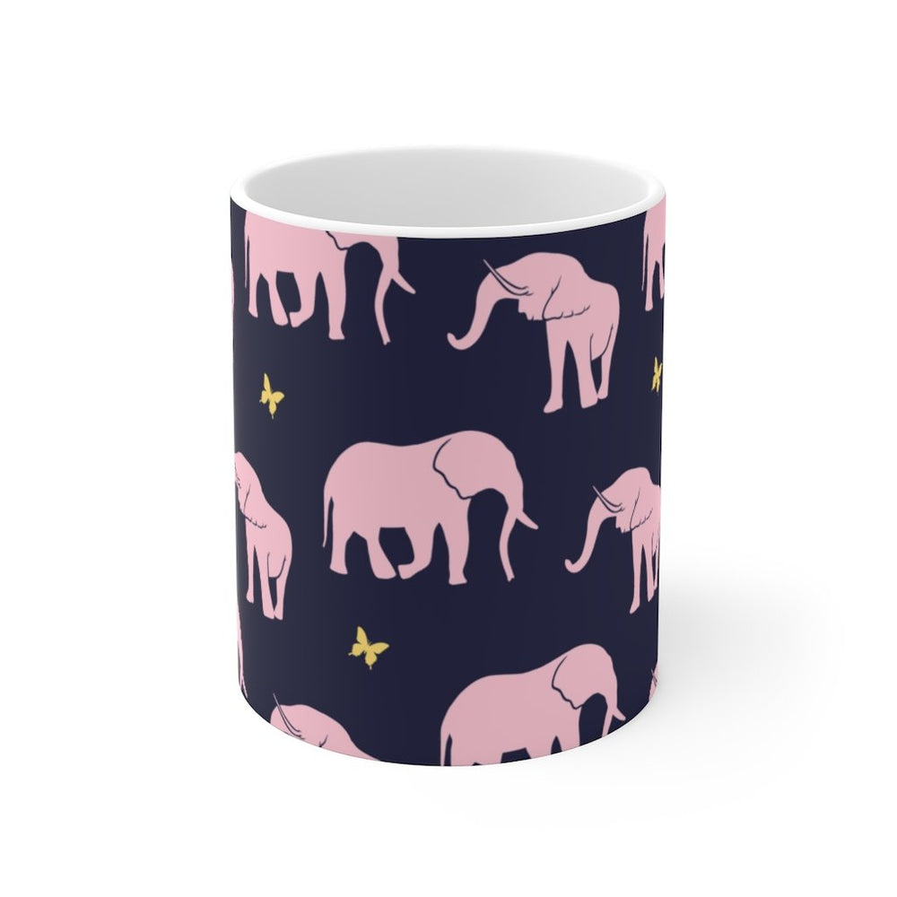 Elephant Coffee Mug | Elephant Coffee Mug - Seamless Silhouette | sumoearth 🌎