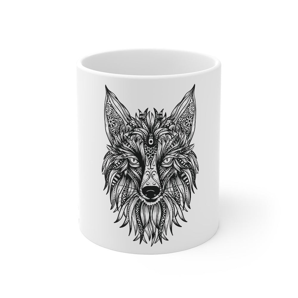 Fox Coffee Mugs | Fox Coffee Mug - Tribal | sumoearth 🌎