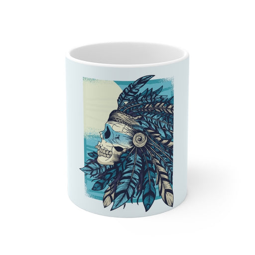 Skull Coffee Mug | Skull Coffee Mug - Native Blues | sumoearth 🌎