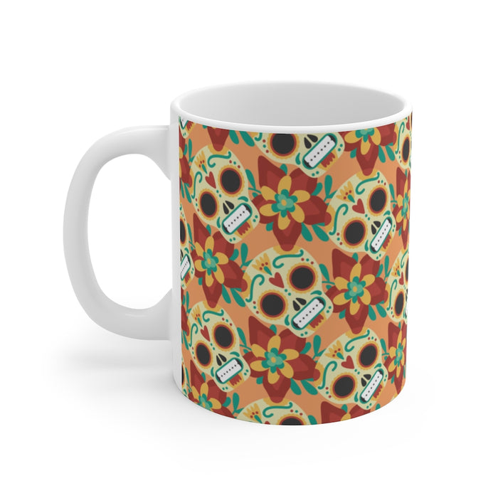 Skull Coffee Mug | Skull Coffee Mug - Chilled Flower | sumoearth 🌎
