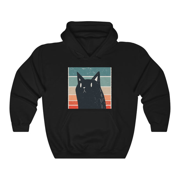 Retro Black Cat Unisex Hoodie