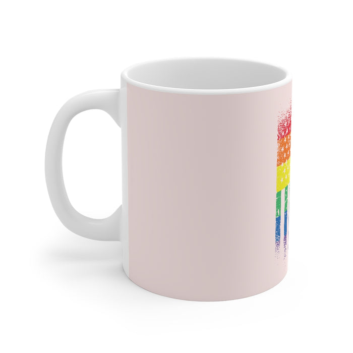 Rainbow Coffee Mug | Rainbow Coffee Mug - American Pride Flag | sumoearth 🌎