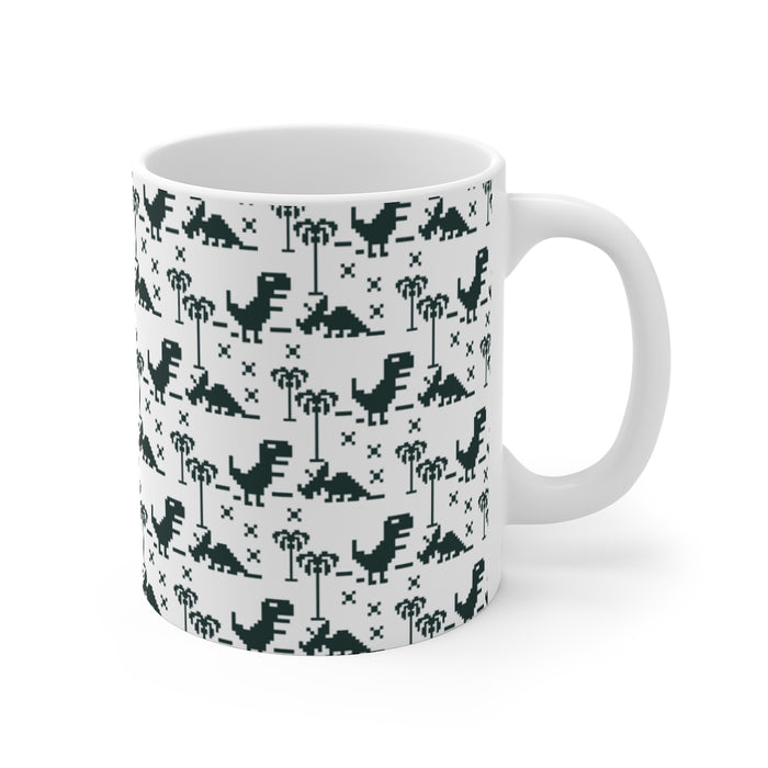 Dinosaur Coffee Mugs | Pixelated Dinosaur Coffee Mug | sumoearth 🌎