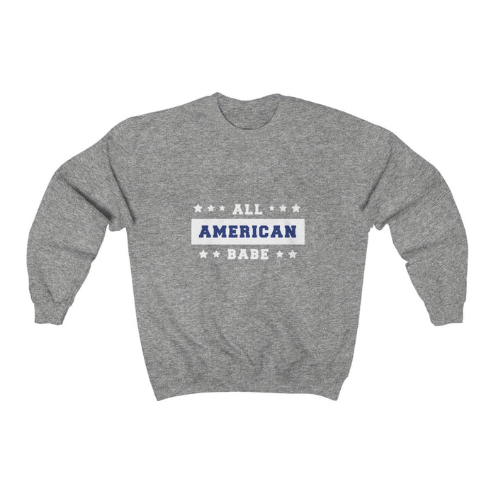 4th of July Unisex Sweatshirts | All American Babe Unisex Sweatshirt | sumoearth 🌎