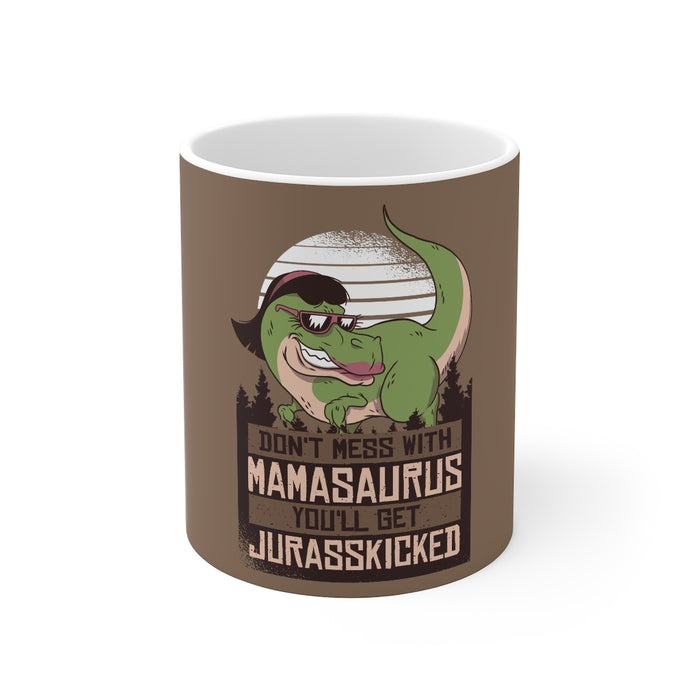 Dinosaur Coffee Mugs | Don't Mess With Mamasaurus | Dinosaur Coffee Mug | sumoearth 🌎